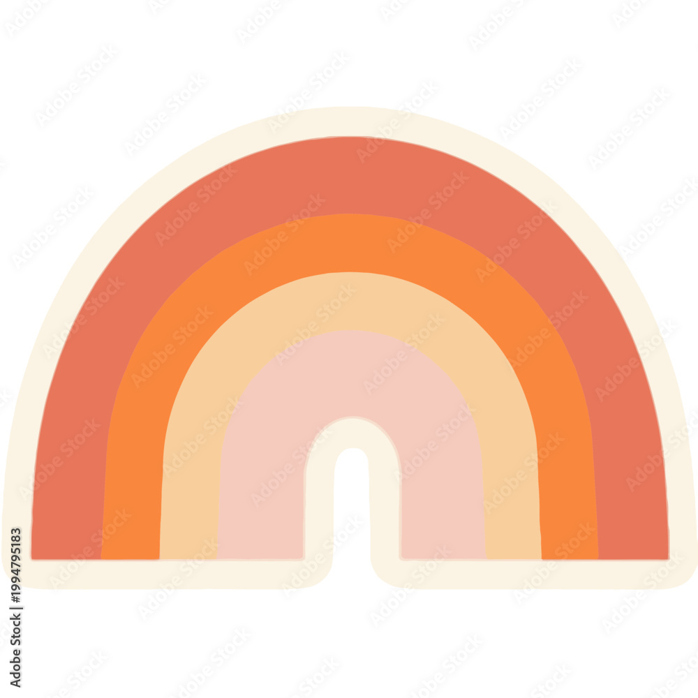 Obraz premium Retro rainbow sticker