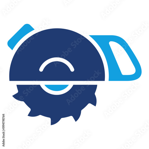 Saw Blue Color Icon