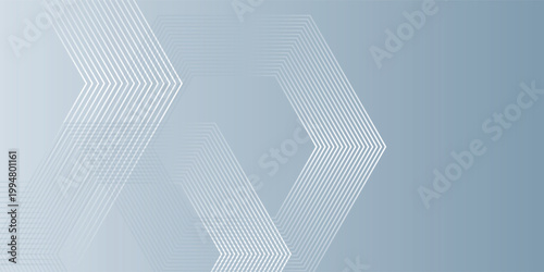 Abstract hexagon lines on gray background. Geometric stripe line art design background illustration