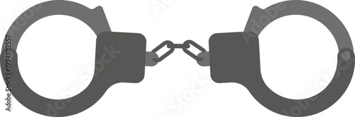 Metal Handcuffs Illustration