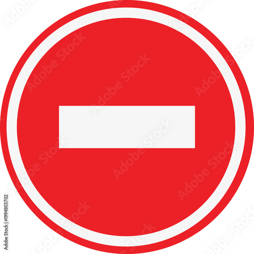 No Entry Road Sign