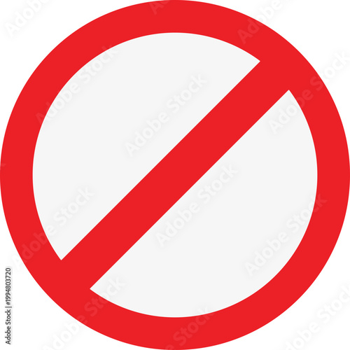 Red Prohibition Sign