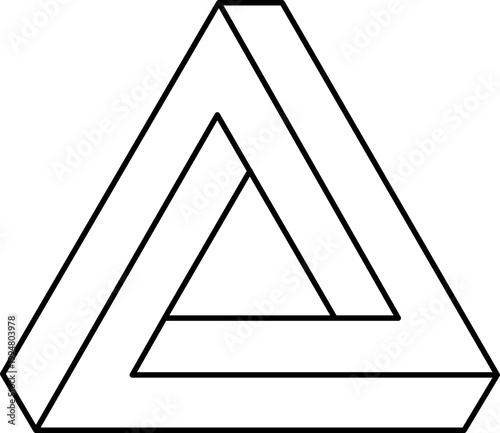 Impossible Triangle Optical Illusion