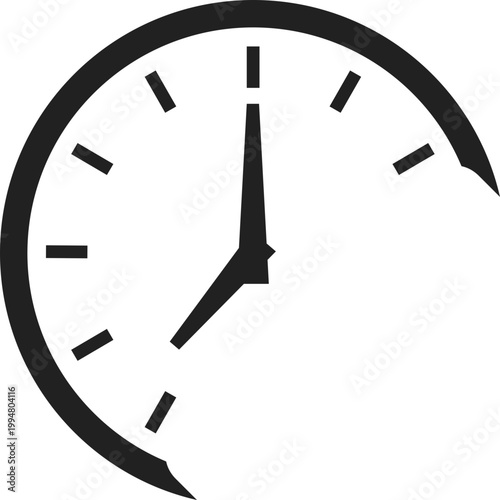 Minimalist Clock Icon Design