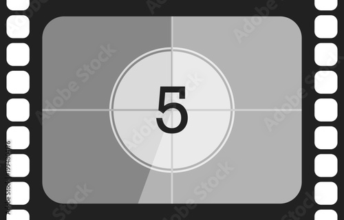 Film Reel Countdown Number 5
