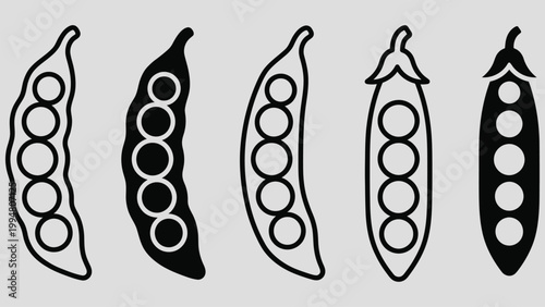 Soy bean icon. Pea pod vector illustration. Legume seed symbol. Soybean sign isolated.