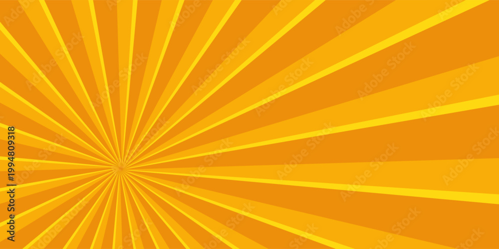 Fototapeta premium Bright orange and yellow rays background