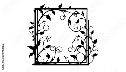 frame with floral ornament