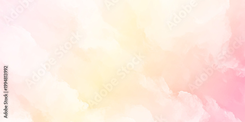 Minimalist Clear Pink Sky and Fluffy White Clouds