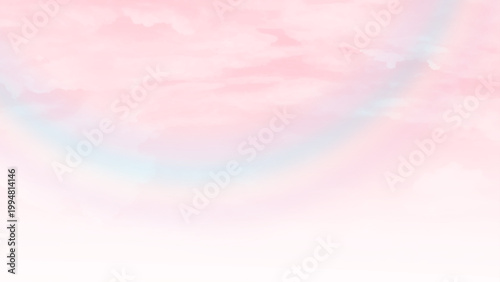 Aerial View of Soft Clouds Under a Clear Pink Sky