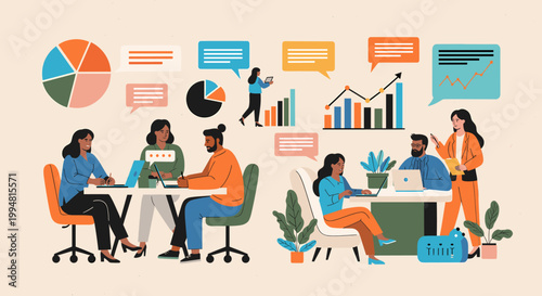 A minimalist illustration of a person seated at a desk, focused on work. Ideal for articles or websites about remote work, productivity, or modern off