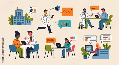 A cheerful illustration of a person focused on their laptop. Ideal for content related to remote work, digital learning, or showcasing a modern lifest