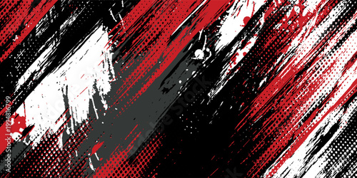 Gaming esport background striking stripes electric banner vector illustration design red black grunge brush wing comic pattern modern abstract concept livery stripes decal paint splash splatter.eps 10