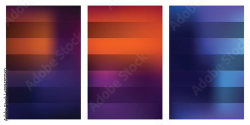 Vibrant Gradient Abstract Backgrounds, Smooth Blurred Color Set