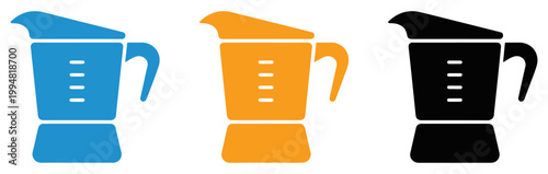 blender kitchen smoothie icon set