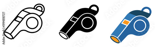 referee whistle sport icon vector