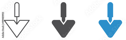 gardening trowel icon vector silhouette