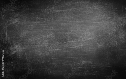 Dark Textured Overlay for Vintage and Distressed Effects. Empty Black Chalkboard Texture
