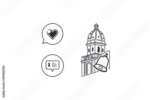 UI Heart Chat Share Notification Icons