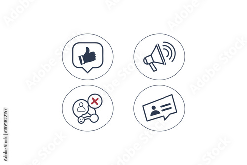 Social Like Comment Share Icons