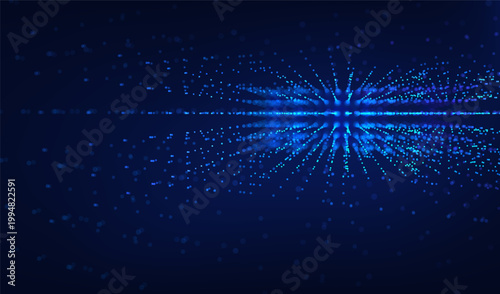 Abstract digital data for technology background network and cyber science ai. Big vector tech for business 3d blue and future artificial bg. Abstract futuristic information for technology.