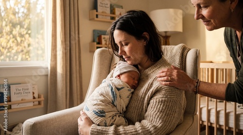 Postpartum Doula Providing Emotional Support to New Mother