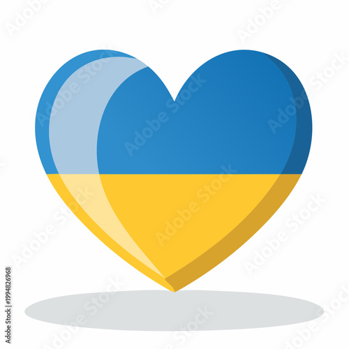 Free Download Heart with Ukrainian Flag Colors - GFXLoad