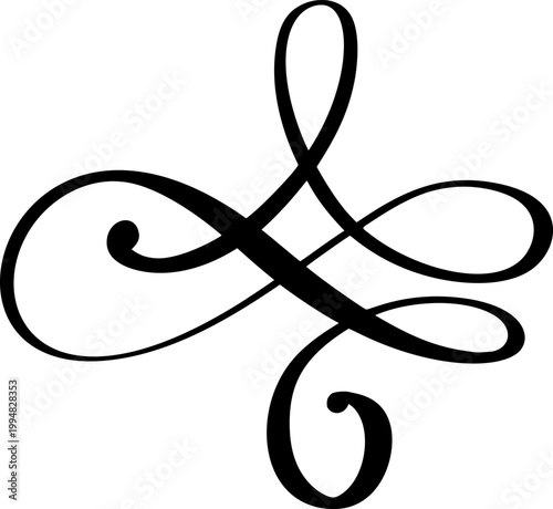 Vintage vector divider scroll ornament separating content with a delicate swash. Classic design element for text, pages, or general decoration