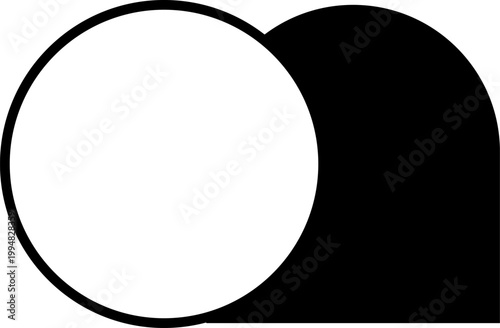 Minimalist vector icon depiction an empty tomb with the stone rolled away, Easter symbolizing the resurrection of Jesus Christ faith in christian logo
