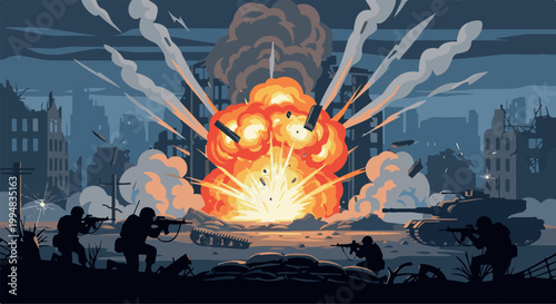 Adobe Illustrator Artwork war and  warfare