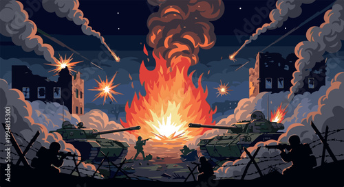 Adobe Illustrator Artwork war and  warfare