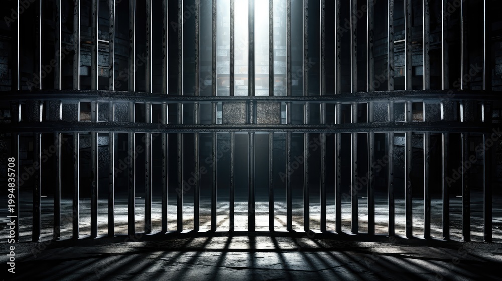 Obraz premium Behind Bars: Explore the grim reality of incarceration