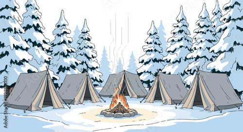 Adobe Illustrator Artwork winter camp