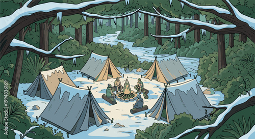 Adobe Illustrator Artwork winter camp