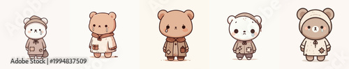 sad expression bear beggar vector