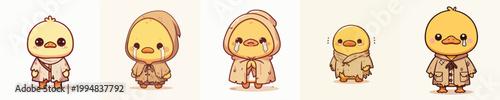 sad expression duck beggar vector