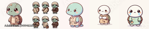 beggar turtle vector sad expression