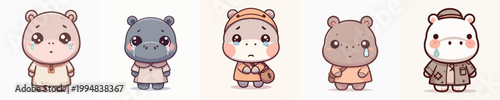 hippo beggar vector sad expression