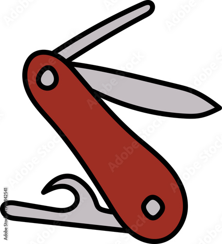 Swiss Army Knife Illustration