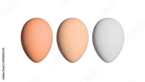Fresh brown chicken egg isolated on a clean white background for food and breakfast concept