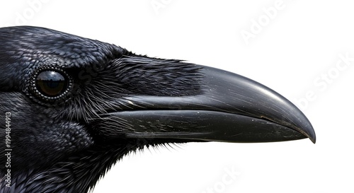 Close-up of a Raven's beak