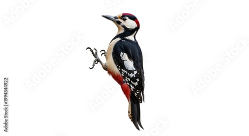 A woodpecker clinging to a tree