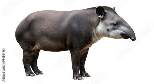 A lone tapir standing gracefully