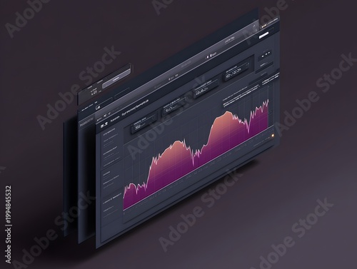 Dark Mode Stock Market Financial Analysis Dashboard UI