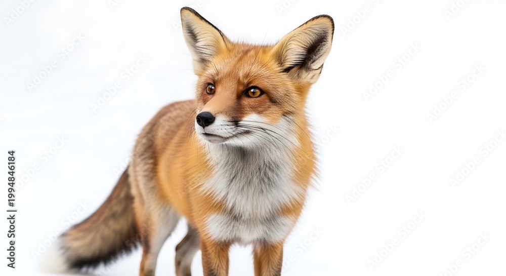 Fototapeta premium A fox with beautiful reddish fur looking sideways