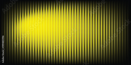 Vibrant yellow light illuminating a textured vertical ribbed surface with a gradient effect