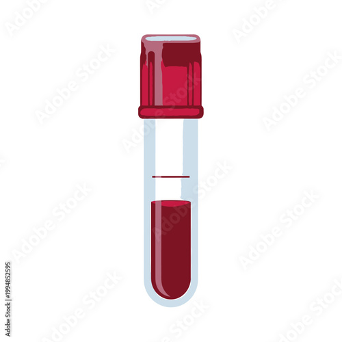 Blood Sample in Test Tube.