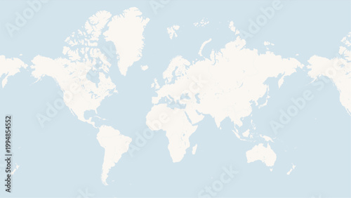 Minimalist world map vector. Modern SVG illustration of global continents and oceans in a clean line art style for business, educational posters, web design, and travel concepts.