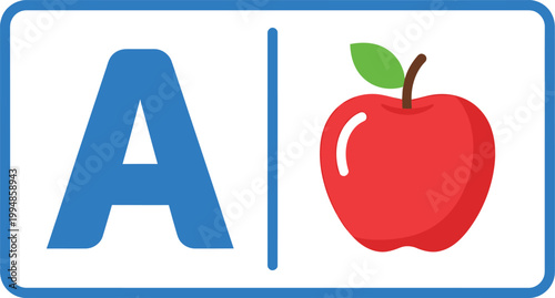 Alphabet Classroom Learning Scene Flat Vector Illustration Set
