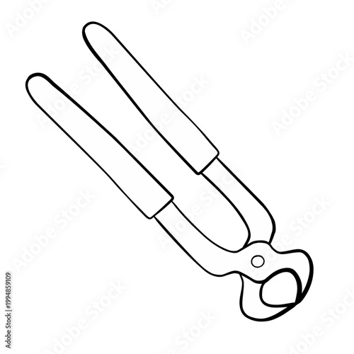 Line illustration of tower pincer